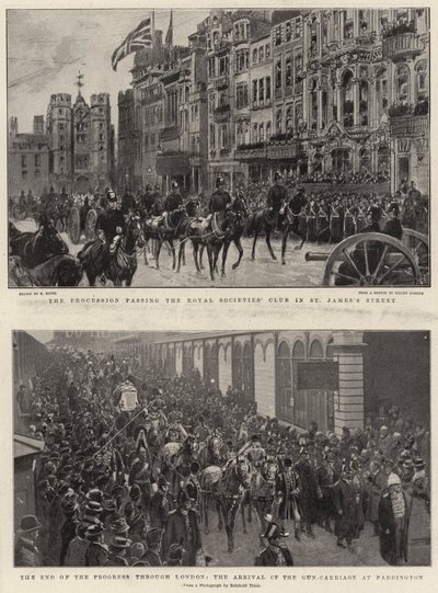 The Procession passing the Royal Societies